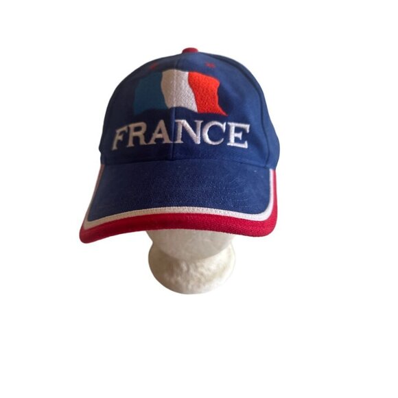 France Flag Blue Red White Souvenir Hat Cap Adjustable - Picture 1 of 6